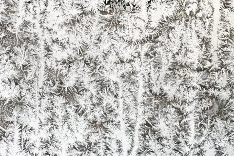 Frosty pattern on window Stock Photos