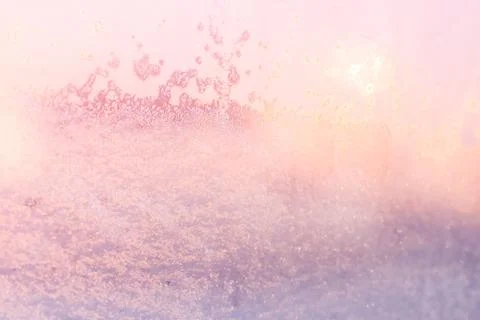 Frosty pattern on winter window Stock Photos