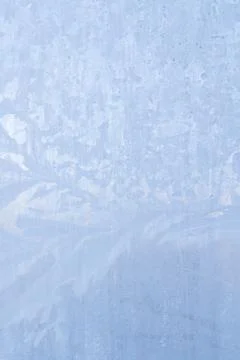 Frosty patterns on a frozen ice box in the early morning Stock Photos
