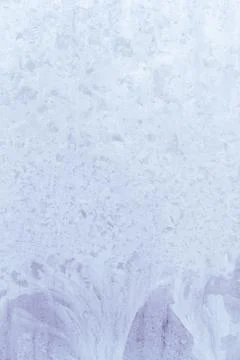 Frosty patterns on a frozen ice box in the early morning Stock Photos