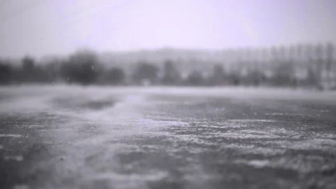 Frosty road - Snow waves rolling Stock Footage 148160230