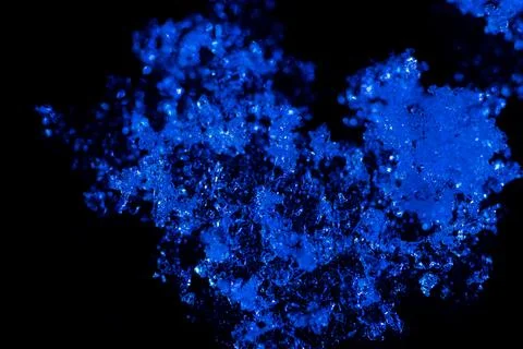 Frosty Snow Patterns on Glass with Blue Glow Stock Illustration