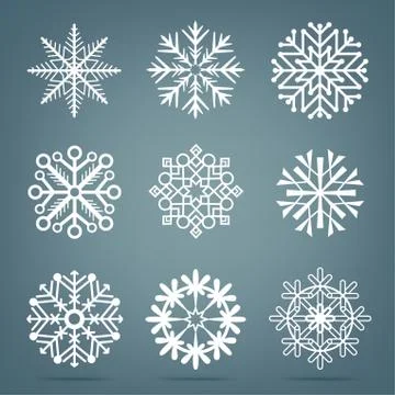 Frosty snow set Stock Illustration