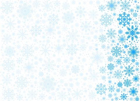 Frosty snowflakes background Stock Illustration