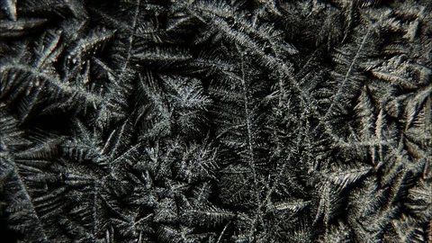 The frosty texture grows on the glass Stock Footage 79412632