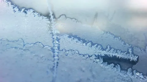 Frosty window Stock Footage 10743084