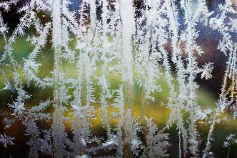 Frosty window Stock Photos