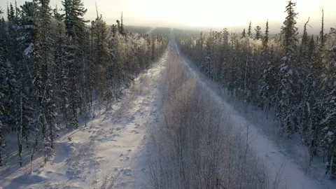 Frosty Winter Drone Flight 스톡 동영상 326723184
