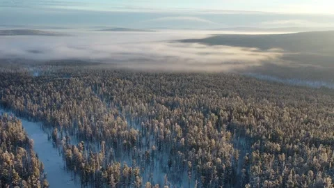 Frosty Winter Drone Flight 스톡 동영상 326723427