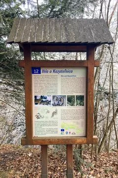 A frosty winter hike to Tomasovsky view in Slovakia, Slovensky Raj National Park Stock Photos