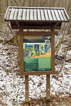 A frosty winter hike to Tomasovsky view in Slovakia, Slovensky Raj National Park Stock Photos