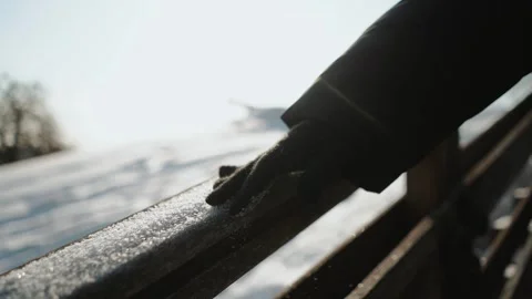 A frosty winter park with forest trees and white snow. A frosty day in the city. Stock Footage 328170742