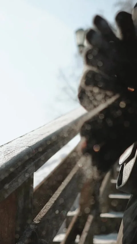 A frosty winter park with forest trees and white snow. A frosty day in the city. Stock Footage 328236185