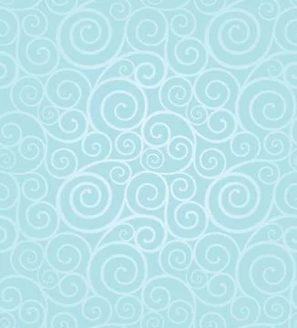 Frosty winter swirl seamless pattern Stock Illustration