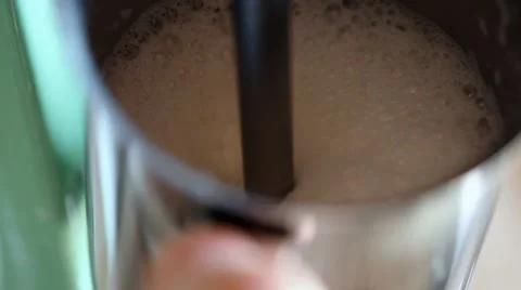Frothing steamed milk Stock Footage 45495411