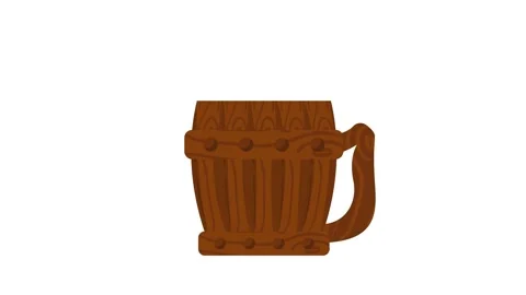 A frothy beer mug filled with golden liquid and topped with a thick layer o.. Stock Footage 332461482
