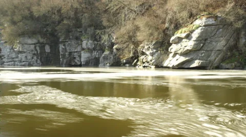Frothy stream of mountain river time lapse Stock Footage 37269103