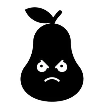 Frowned Pear Face Stock Illustration