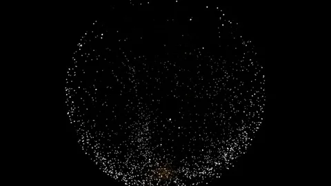 Frozen Abstract Snow Globe, magical Christmas concept Stock Footage 129070293