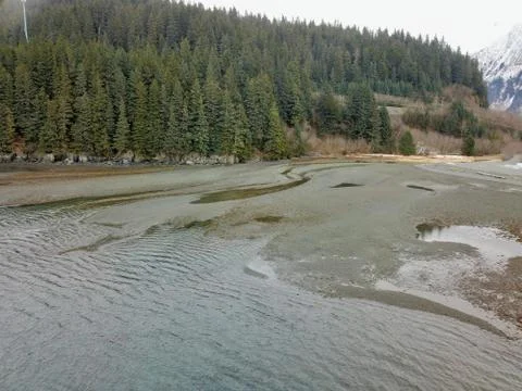 Frozen Alaskan marsh Stock Photos