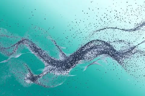 Frozen Aqua Blue Gradient with Converging Particles Stock Illustration