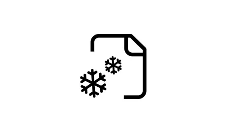 Frozen Archive Document Icon Stock Footage 335591690