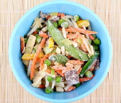 Frozen asian vegetables Stock Photos