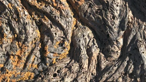 Frozen basalt lava rocks - Igneous Texture and Geological Formation Stock Footage 339703652