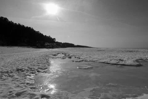Frozen Beach Stock Photos
