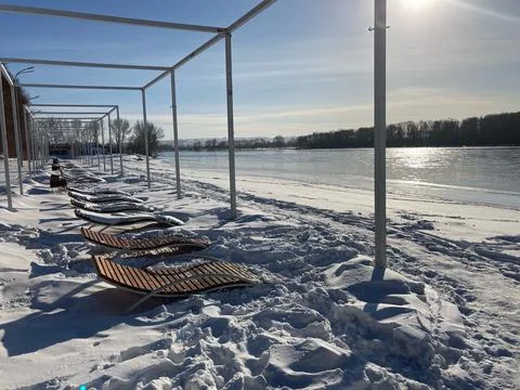 Frozen Beach Stock Photos