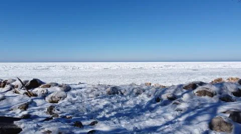 Frozen Beach Stock Photos