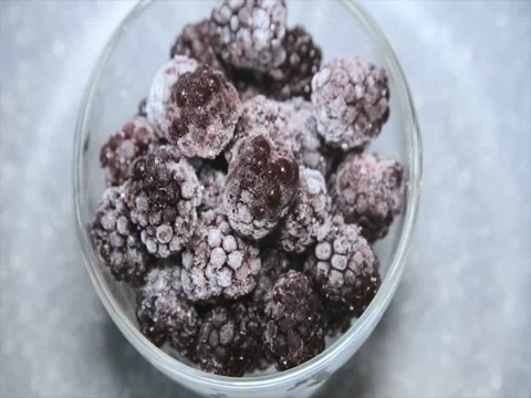 Frozen berries, close-up. Full hd video Stock Footage 71773312