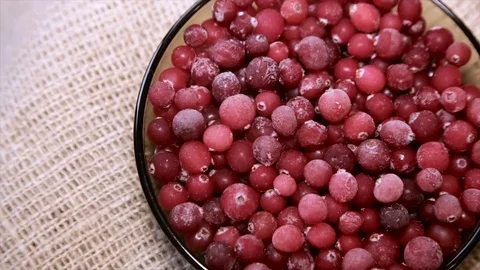 Frozen berries, close-up. Full hd video Stock Footage 74221567
