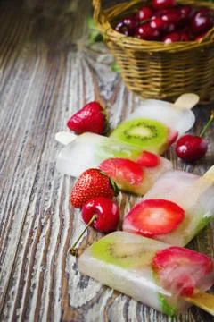 Frozen berries Stock Photos