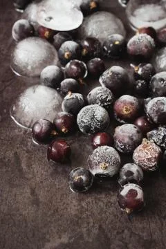 Frozen berries Stock Photos