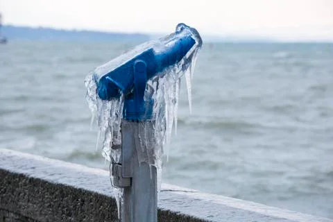 Frozen binoculars Foto stock