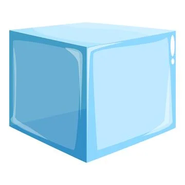 Frozen blue ice cube making cold drink icon Illustrazione stock