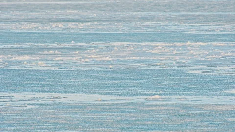 Frozen Blue Ocean Ice with Snow in Winter Stock-Footage 326370744