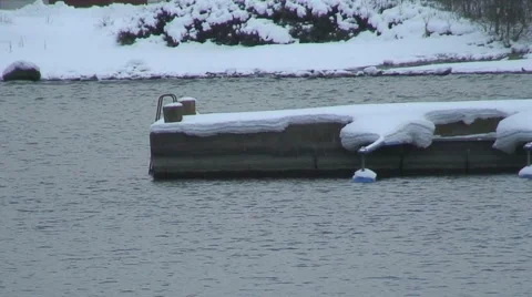 Frozen Boat Harbor Stock Footage 959437