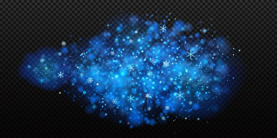 Frozen Bokeh Overlay Stock Illustration