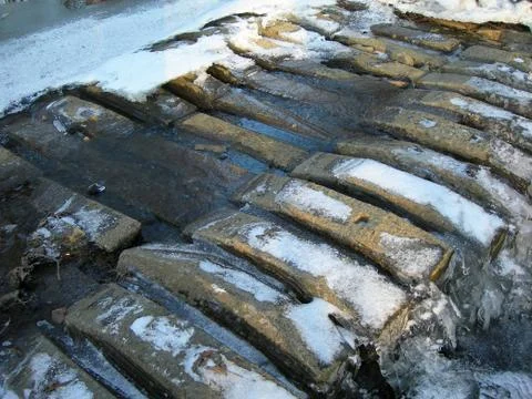 Frozen bridge Stock Photos