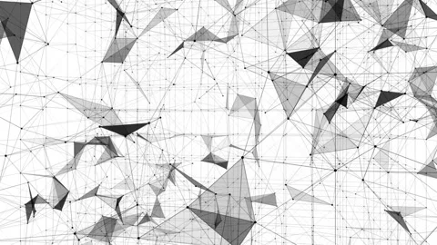 Frozen broken matrix. A seamless loop.Futuristic Network. Stock Footage 96990993