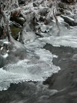 Frozen brook Stock Photos