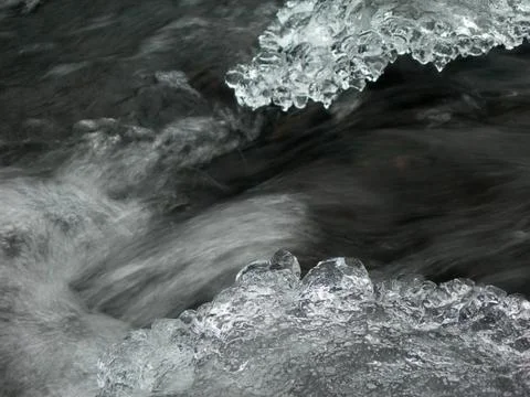 Frozen brook Stock Photos