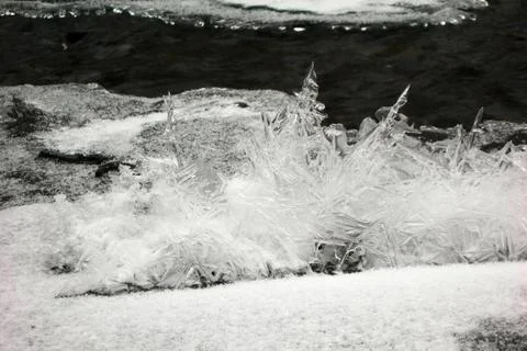 Frozen brook Stock Photos