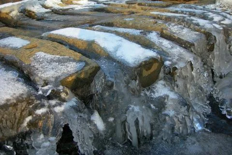 Frozen brook Stock Photos