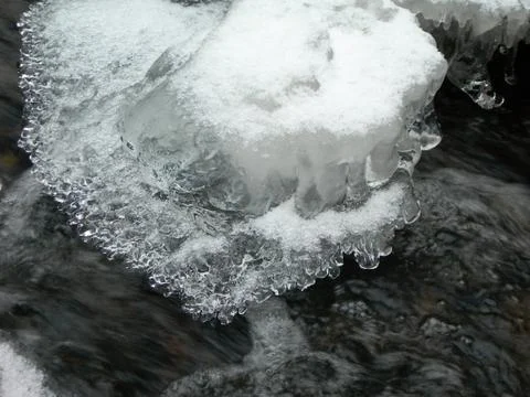 Frozen brook Stock Photos