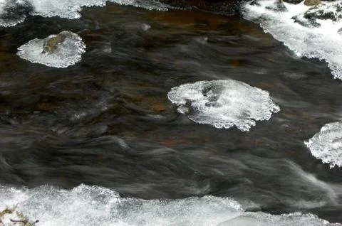 Frozen brook Stock Photos
