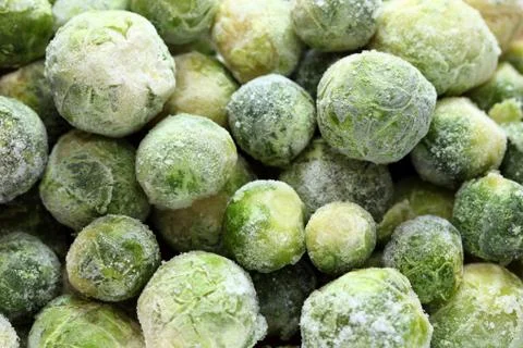 Frozen brussels sprouts Stock Photos