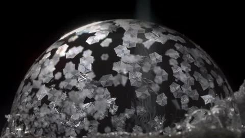Frozen Bubble in Macro High Detail Stock Footage 182895229